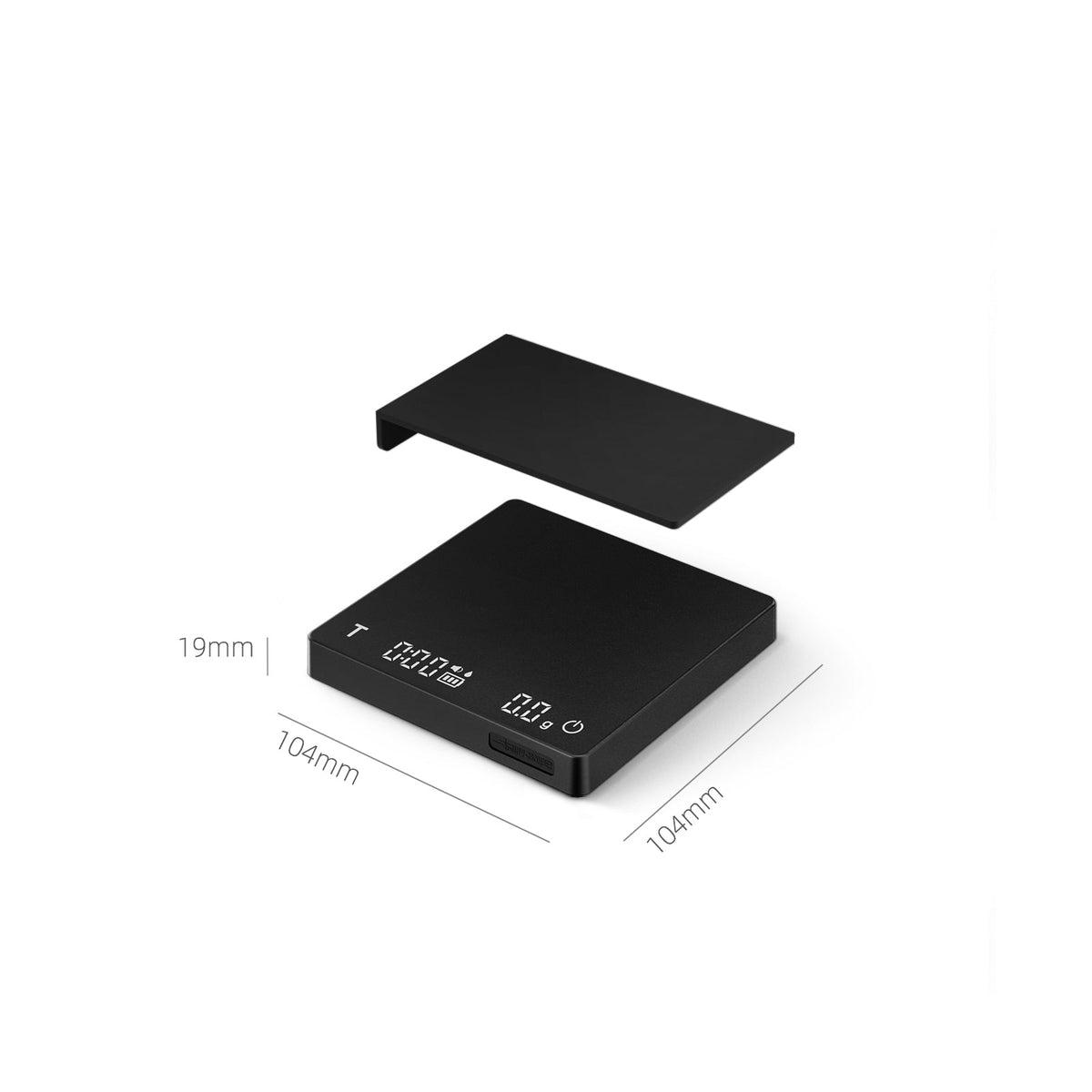 Cube Coffee Scale 2.0 Mini 104*104*19mm-black - MHW-3BOMBER